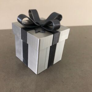 Cadeaudoosje zwart met zilver